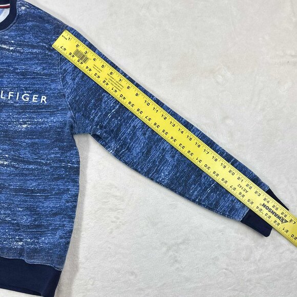 Tommy Hilfiger Blue Logo Crewneck Sweatshirt - Picture 12 of 13